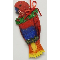 Female Eclectus Christmas Tree Ornament H-14