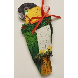 Black Headed Caique Christmas Tree Ornament H-15