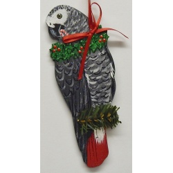 African Congo Grey Christmas Tree Ornament H-1
