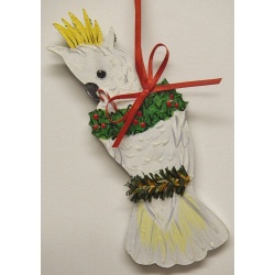 Sulphur Crested Cockatoo Christmas Tree Ornament H-2