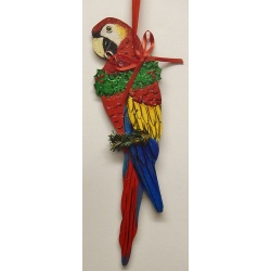 Scarlet Macaw Christmas Tree Ornament H-6