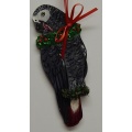African Timneh Grey Christmas Tree Ornament H-40