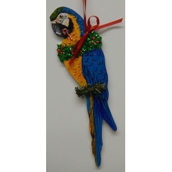 Blue and Gold Macaw Christmas Tree Ornament H-43