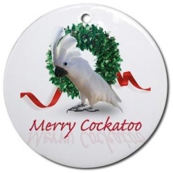 Merry Cockatoo Ornament H-57