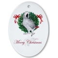 African Grey Holiday Ornament H-58